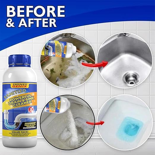 Sanitizo Drain Cleaner Powder Powerful Drain & Sink Cleaner - BUY 1 GET 3 FREE