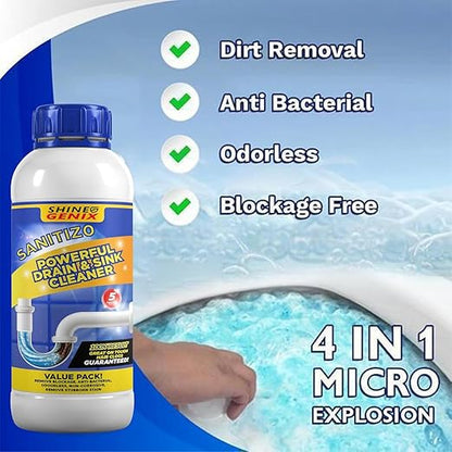Sanitizo Drain Cleaner Powder Powerful Drain & Sink Cleaner - BUY 1 GET 3 FREE