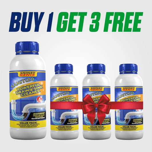 Sanitizo Drain Cleaner Powder Powerful Drain & Sink Cleaner - BUY 1 GET 3 FREE